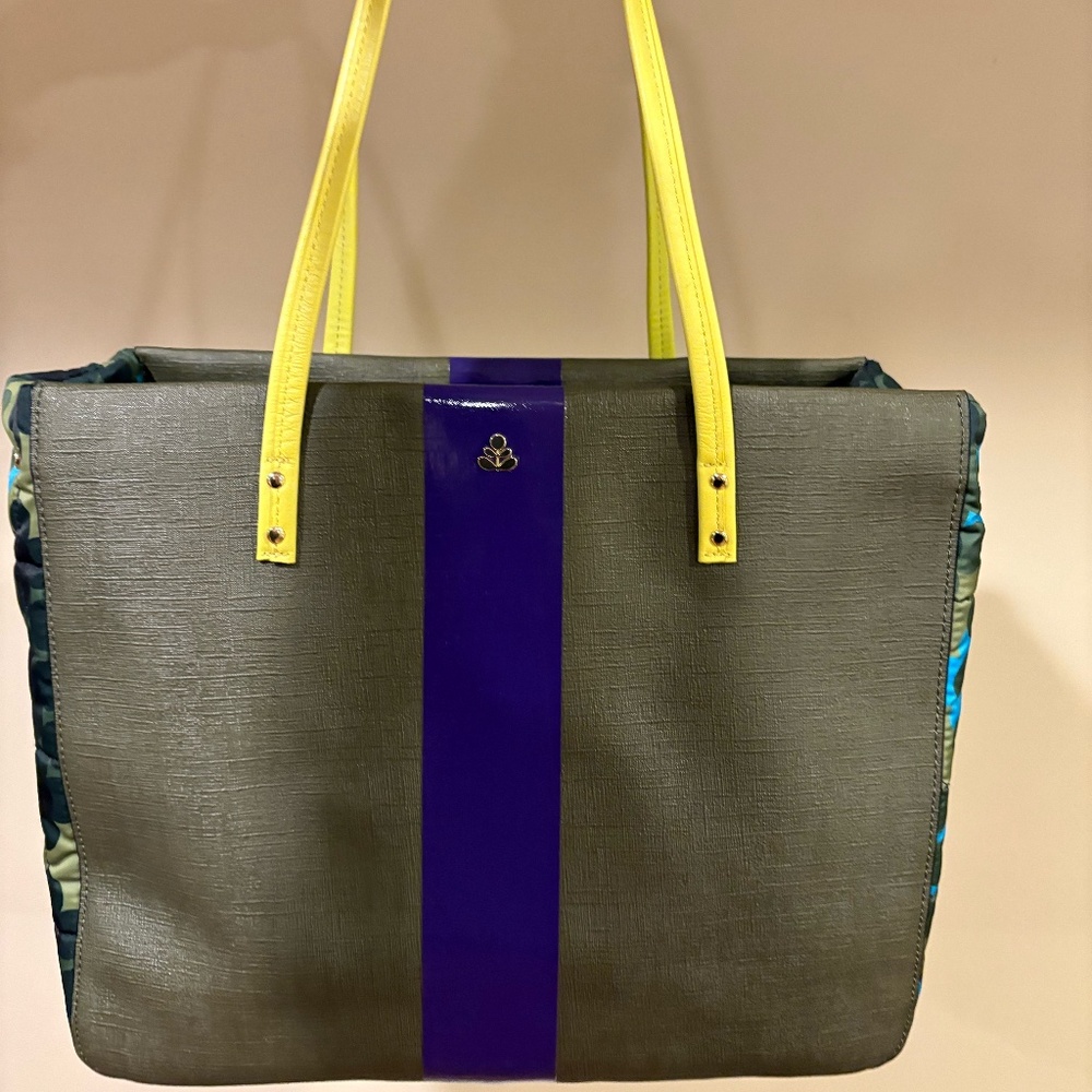Orla Kiely Columbo Tote - Cosmos Green